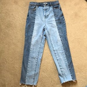 PacSun two toned straight leg jeans